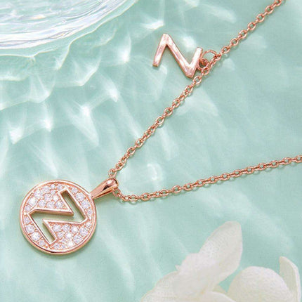Timeless Glamour: Rose Gold Plated Sterling Silver Lab-Grown Diamond Pendant Necklace