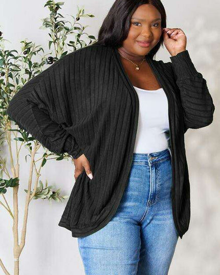 Chic Ribbed Cocoon Cardigan - Redefine Your Casual Look