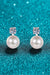 Elegant Moissanite and Pearl Stud Earrings