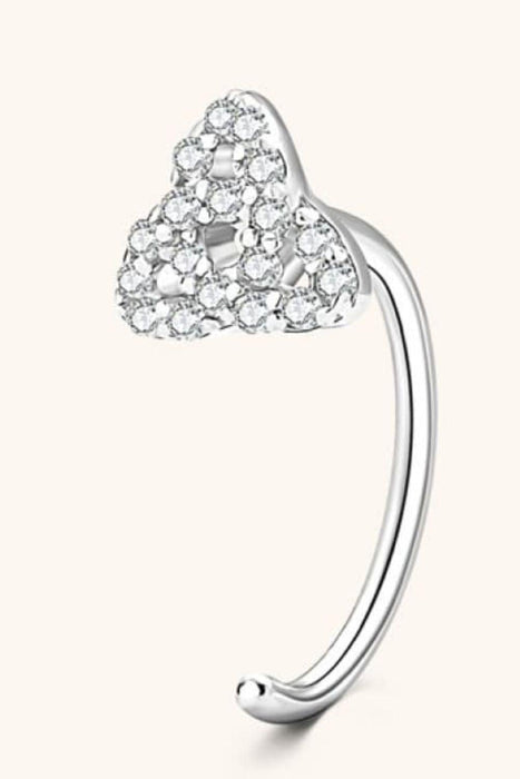 Elegant Lab-Created Diamond Silver Stud Earrings with Modern Design