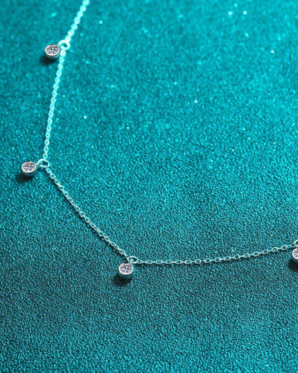 Exquisite Moissanite & Rhodium-Plated Sterling Silver Jewelry Set