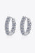 Radiant 1.8 Carat Moissanite Sterling Silver Hoop Earrings