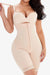 Elegant Lace-Up Under-Bust Shaping Bodysuit with Zipper