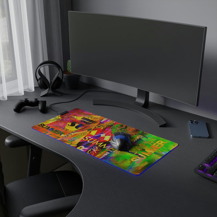 Maison d'Elite Summer LED Gaming Mouse Pad - Precision Surface for Smooth Gameplay-Home Decor-Printify-23.6" x 11.8"-Rectangle-Très Elite