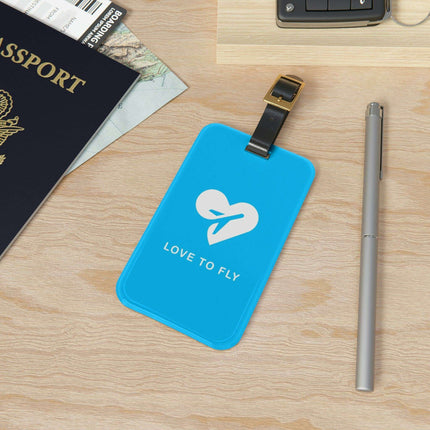 Personalized Peekaboo Acrylic Luggage Tag Set with Elegant Leather Strap - Must-Have Travel Accessory