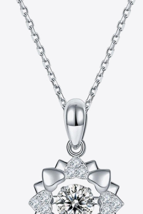 Floral Elegance Moissanite Necklace Set with Sparkling Zircon Accents