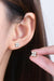 Charming Four-Leaf Clover Moissanite Earrings in Sterling Silver
