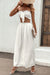 Smocked Tube Top and Wide Leg Pants Set with a Chic Vibe