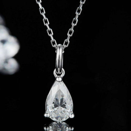 Elegant Sterling Silver Necklace with Certified Lab-Created Diamond Brilliance