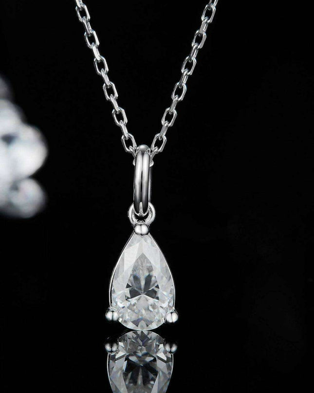 Elegant Sterling Silver Necklace with Certified Lab-Created Diamond Brilliance