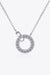 Elegant Sterling Silver Moissanite Pendant Necklace with Rhodium-Plated Chain