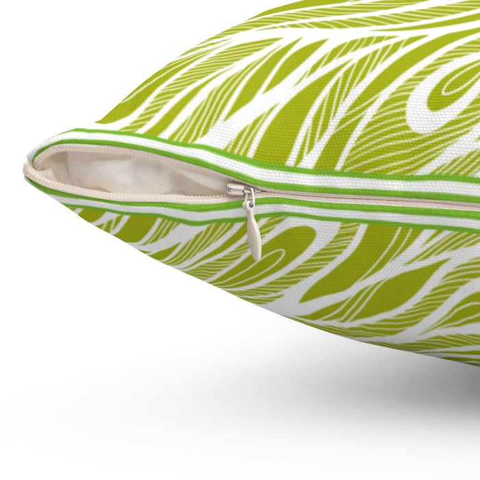 Green 2-in-1 Reversible Decorative Pillowcase with Dual Prints