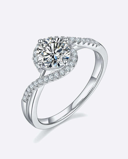 Elegant Crisscross Lab-Grown Diamond Band with Stunning Accents