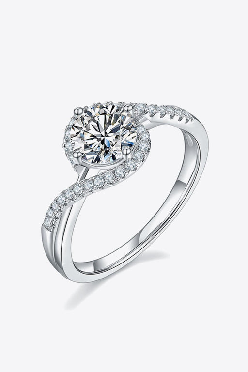 Crisscross Lab-Grown Diamond Ring with Moissanite Accents