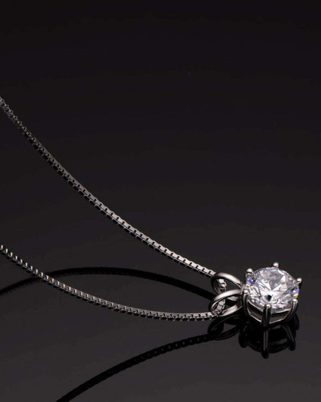 Timeless Elegance: 925 Sterling Silver Necklace with a Lab Grown Diamond