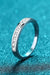 Dazzling Moissanite Silver Ring - Elegant Minimalist Design