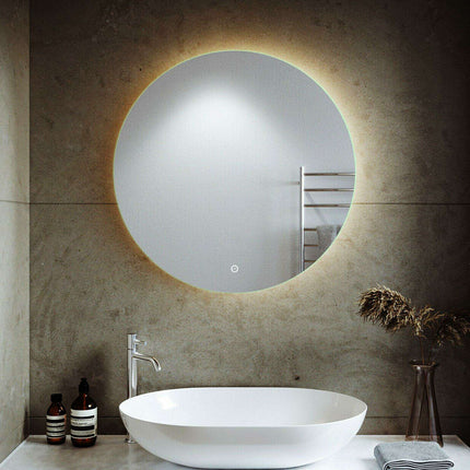 Sleek Beveled Frameless LED Mirror for Illuminated Bathroom Elegance