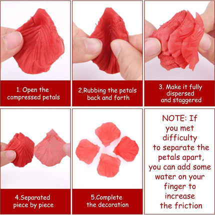 Romantic Elegance Silk Rose Petals Collection: 1000 Lush Red Petals for Memorable Celebrations