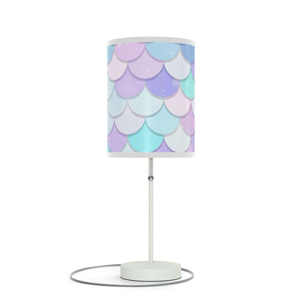 Elegant Customizable Mermaid Steel Base Table Lamp with Unique Printed Shade