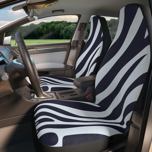 Maison d'Elite Polyester Zebra Car Seat Covers-All Over Prints-Printify-49.60" × 18.50"-Black-Très Elite
