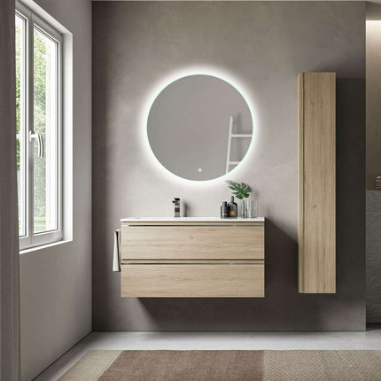 Sleek Beveled Frameless LED Mirror for Illuminated Bathroom Elegance