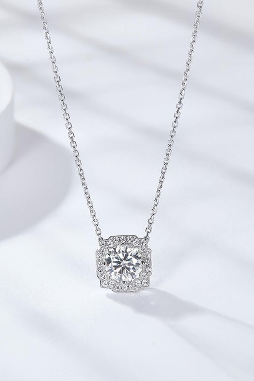 Elegant Blossom Lab-Diamond Pendant Necklace Set