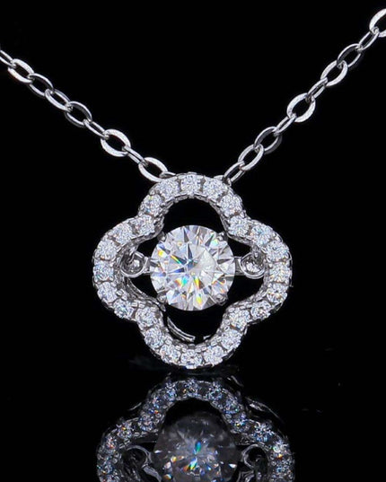 Ethereal Blossom Lab-Grown Diamond Pendant Necklace - Classic Sophistication