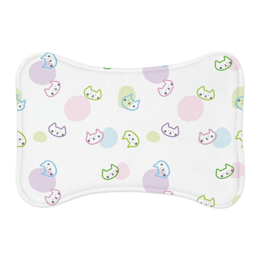Personalized Non-Slip Pet Feeding Mats for Pet Parents - Bone and Fish Shapes