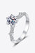 Elegant Sterling Silver Moissanite Ring - Timeless Sophistication and Dazzling Charm