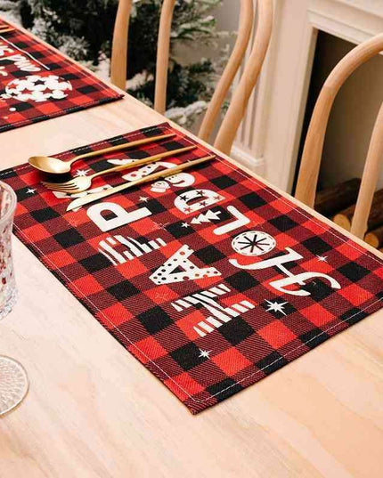 Colorful Plaid Polyester Table Mat Collection