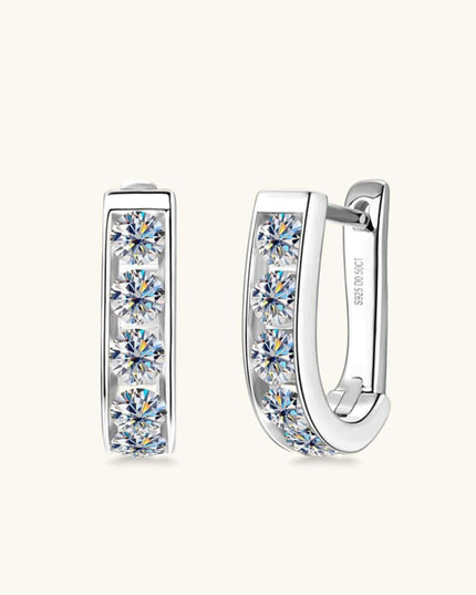 Timeless Radiance: 1 Carat Moissanite Sterling Silver Earrings