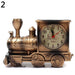 Vintage Steam Engine Alarm Clock - Whimsical Tabletop Timekeeper