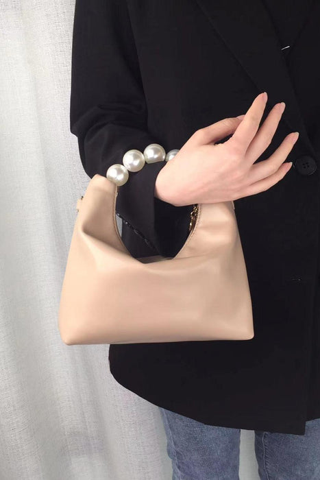 Pearlescent Faux Leather Mini Shoulder Bag