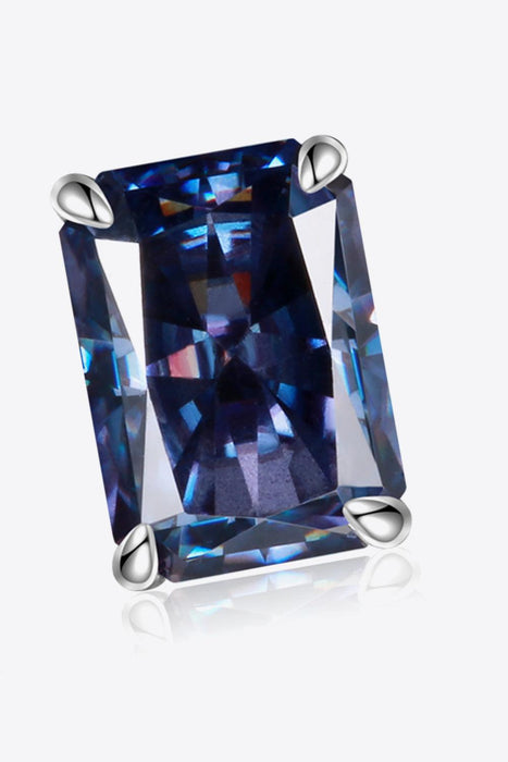 Rectangle Lab-Diamond 4-Prong Earrings - 2 Carat Sparkle