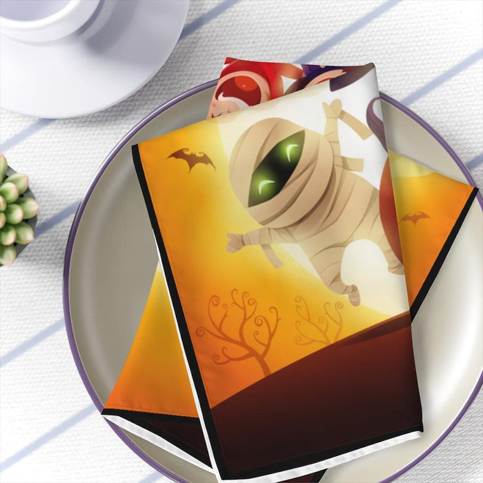 Chic Personalized Autumn Halloween Cocktail Napkin Set - Custom Elegance
