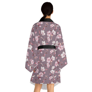 Kireiina Japanese Floral Long Sleeve Kimono Robe-Clothing, Shoes & Jewelry›Women›Clothing›Lingerie, Sleep & Lounge›Sleep & Lounge›Robes-Kireiina-XS-White-Très Elite