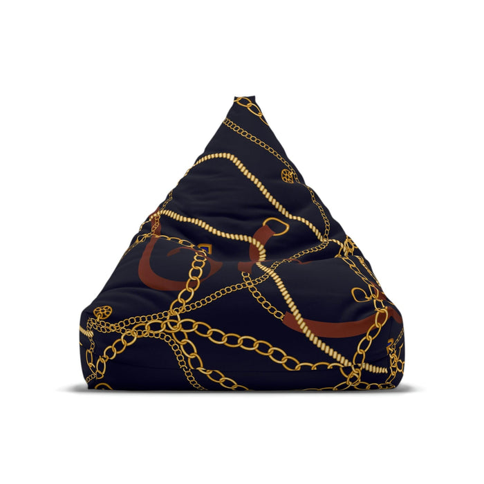 Maison d'Elite Gold Chain Bean Bag Chair Cover - Customizable and Durable