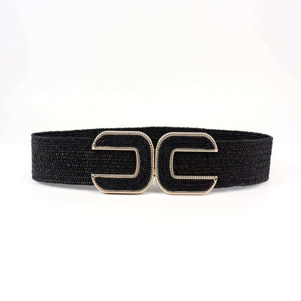 Chic Braided Waist Belt with Textured Design