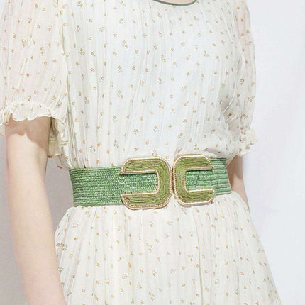 Chic Braided Waist Belt with Textured Design