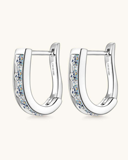 Timeless Radiance: 1 Carat Moissanite Sterling Silver Earrings