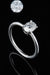Dazzling 1 Carat Lab-Diamond Sterling Silver Ring with Platinum-Plating