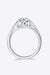 1 Carat Lab Grown Diamond Sterling Silver Twisted Ring - Timeless Elegance