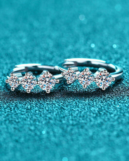 Radiant Lab-Grown Diamond Sterling Silver Huggie Earrings - Elegant Gift Collection