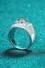 Sterling Silver Moissanite Ring with Rhodium Plating