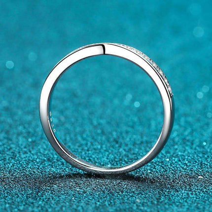 Timeless Elegance: Sterling Silver Lab-Created Diamond Ring for Effortless Chic