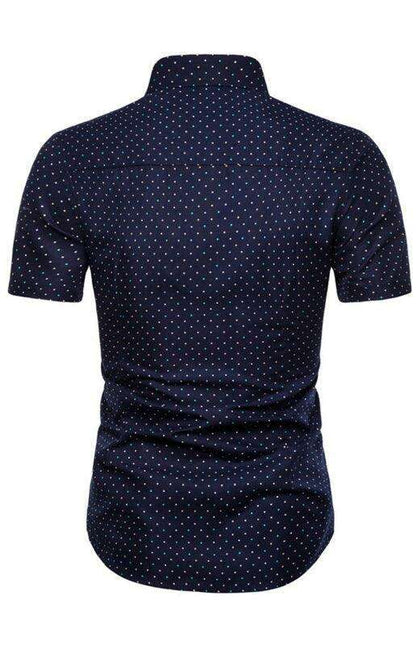 Men's Stylish Graphic Print Polyester Short Sleeve Shirt - Comfort and Trendy Design