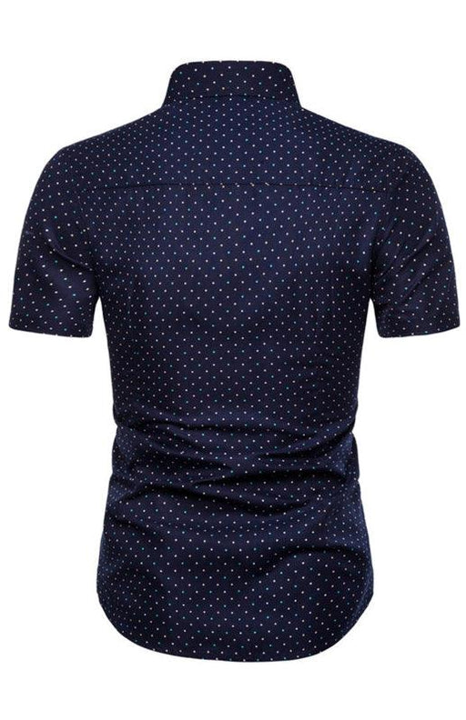 Men's Graphic Print Polyester Short Sleeve Shirt - Stylish Comfort with Unique Trim