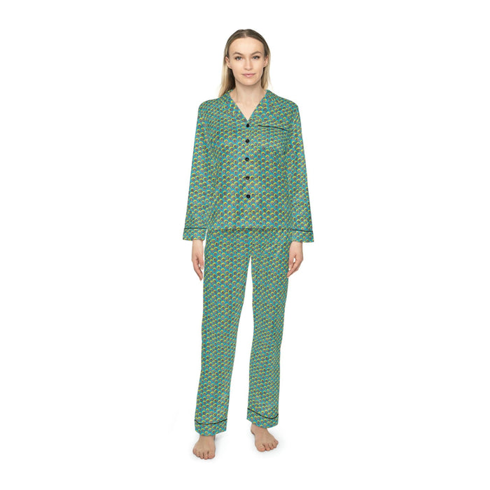 Luxurious Personalized Satin Leopard Print Women's Pajama Set