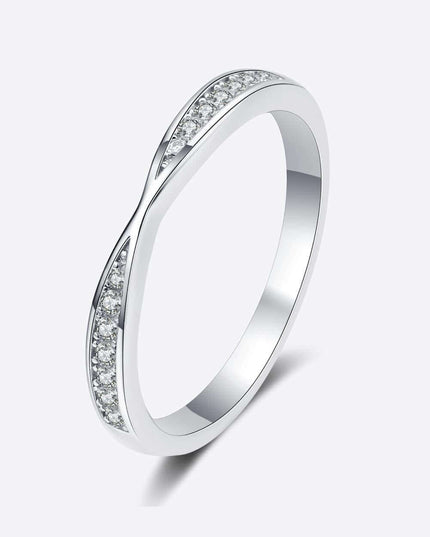 Timeless Elegance: Sterling Silver Lab-Created Diamond Ring for Effortless Chic