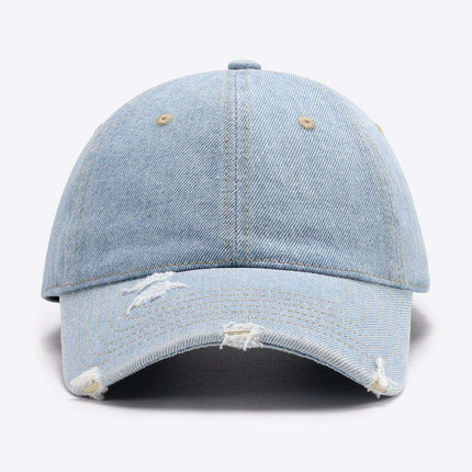 Vintage-Inspired Distressed Cotton Cap with Customizable Fit for Effortless Style